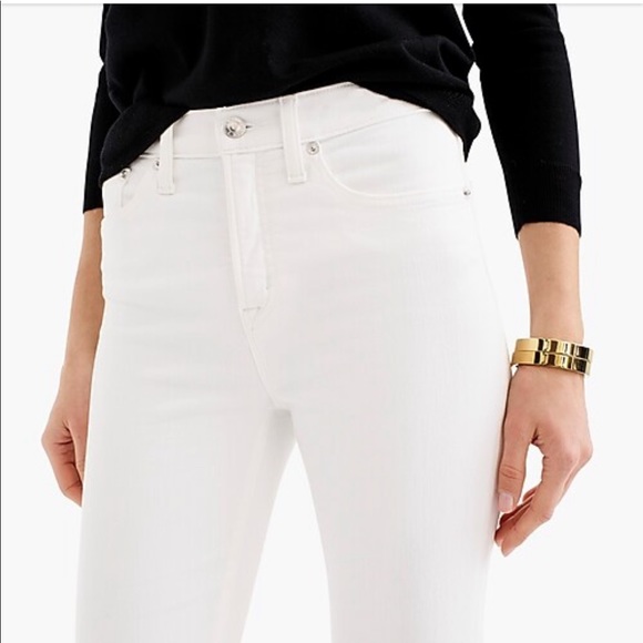 J Crew Lookout High Rise 9” White Crop Jeans 24 - Picture 5 of 8